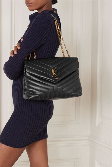 ysl blue chain bag|ysl quilted shoulder bag.